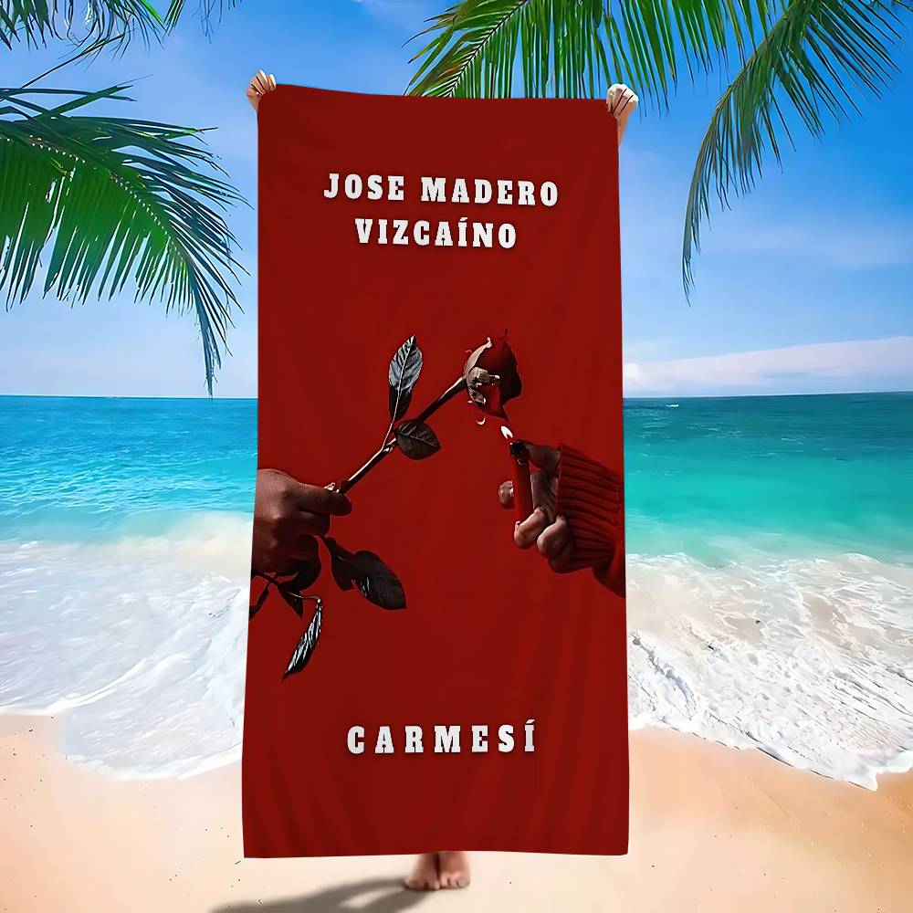 J-Jose Madero Singer Microfiber Printed Beach Towel Mountain Climbing Yoga Beach Swimming Running Absorbent Soft Towel