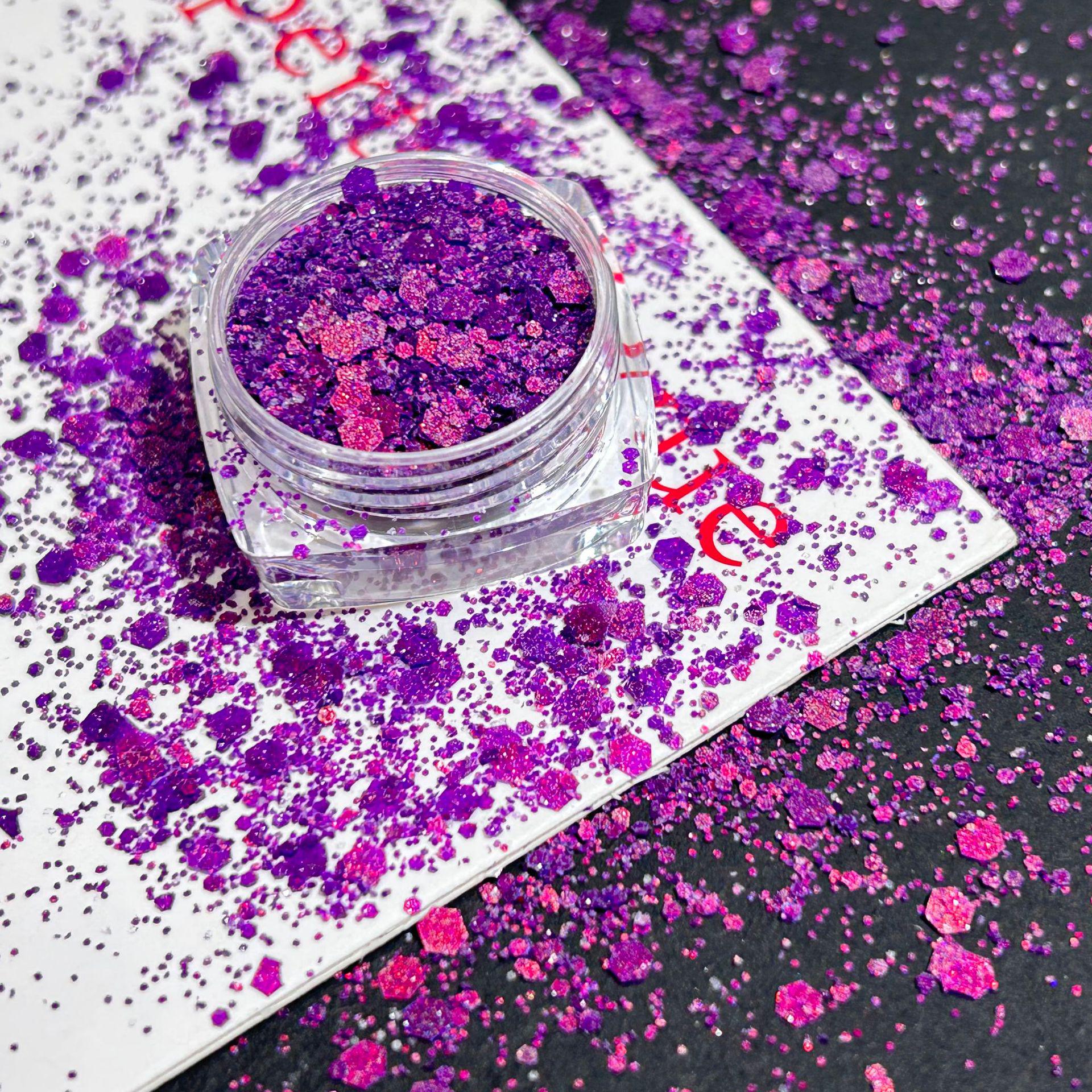 

Светоотражающий глиттер для дизайна ногтей в виде битых бриллиантов с пайетками