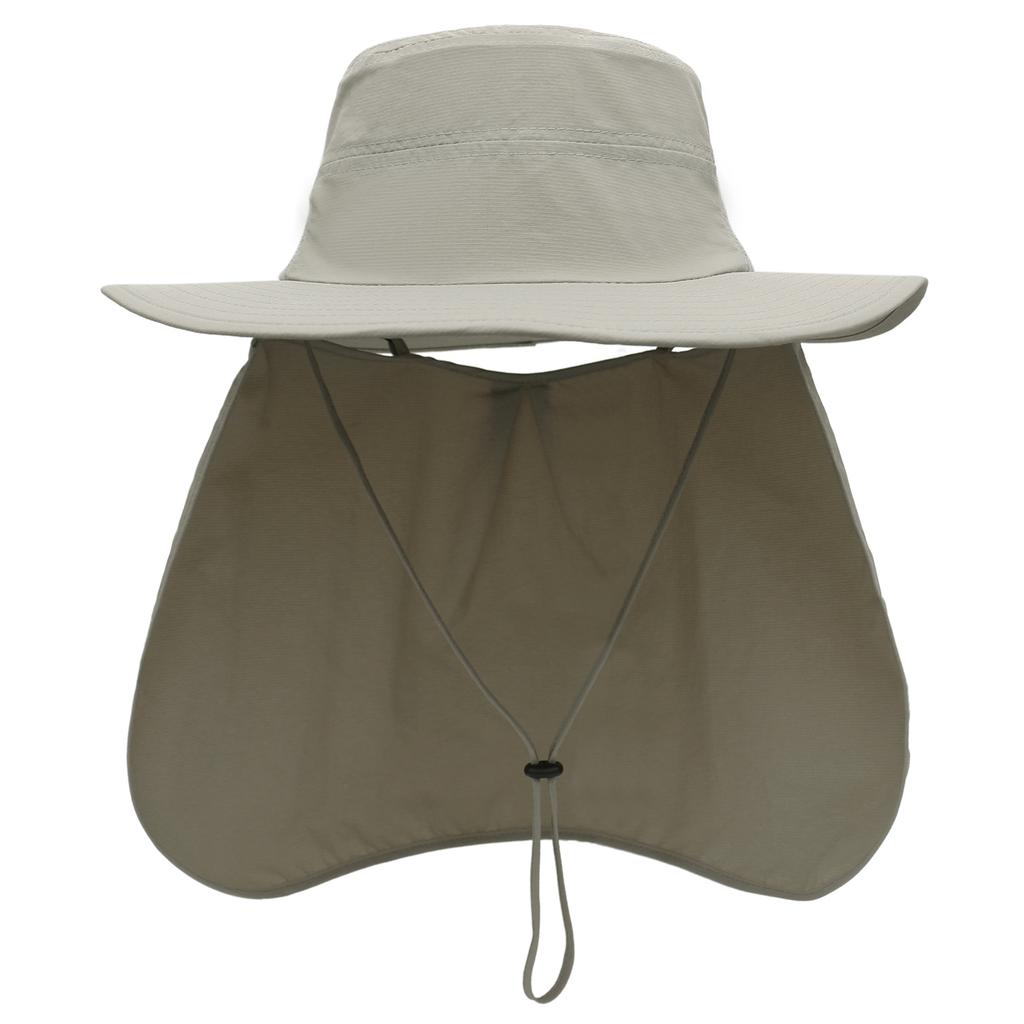 Multifunctional Sun Hat Water Resistant Lightweight UPF50 Fisherman Hat with Neck Cloth Fishing Outdoor Activity Unisex Wide Brim Hat
