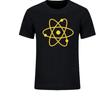 Cool Science Atom Casual T Shirt Unisexs Short Sleeve Round Neck Loose Fit Cotton TShirt Harajuku Tshirt Unisex Clothing Tee