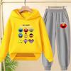 Pink Children Hoodie Black Boys Girls Toddler 3-12 Years Sports Coat Top+Pants Casual Sesame Street ELMO Sweatshirt Set Autumn