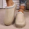 Fashion Women Baotou  Slippers 2025 Cotton Platform Slides Women House Fashion Winter Shoes Ladies Home Casual Large Size Slippers Women