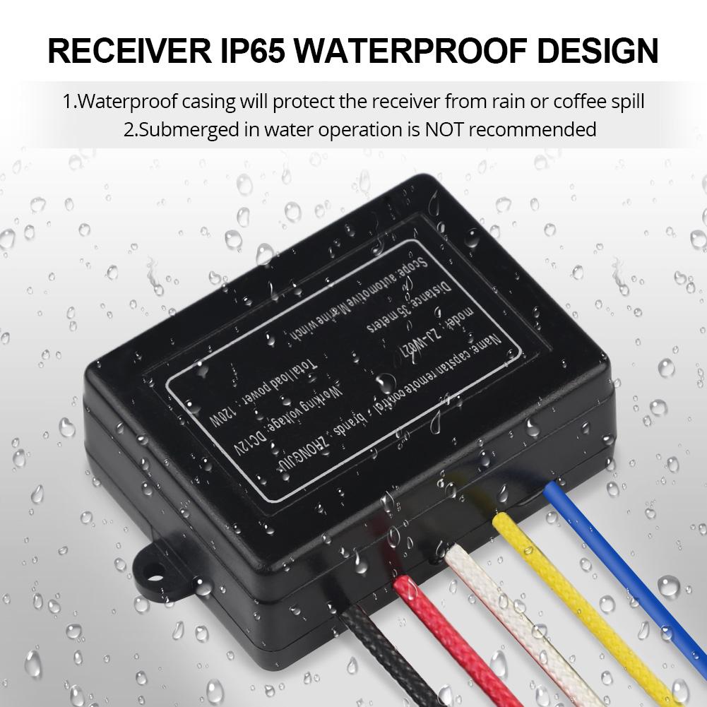 Universal 12V 24V 250A Winch Remote Contactor Winch Control Solenoid Relay Twin Wireless Remote Recovery For Car Jeep Motorcycle