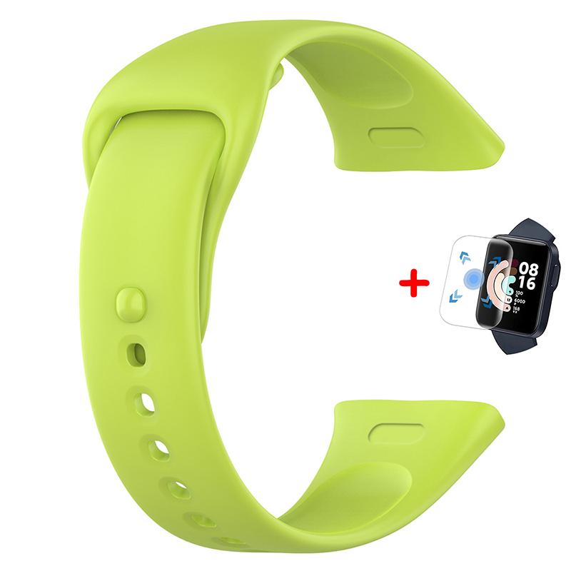Silicone Band For Xiaomi Redmi Watch 3 Active Strap Replacement Watchband Bracelet For Redmi Watch 3 Lite With Screen Protector