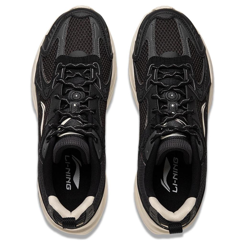 Li Ning Shooting Stars 2K Cushioning Slip Resistant Abrasion Resistant Support Low Top Chunky Sneakers Men's Black AGCU329-2