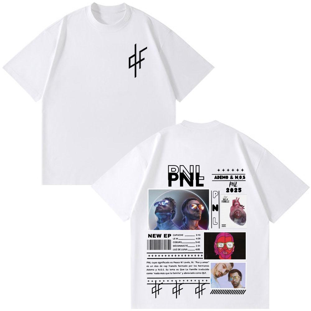 T-shirt Le Monde Chico Album PNL Rapper Francese Stampa Grafica T-shirt Uomo Donna Hip Hop Moda Manica Corta Gotico Punk T-shirt