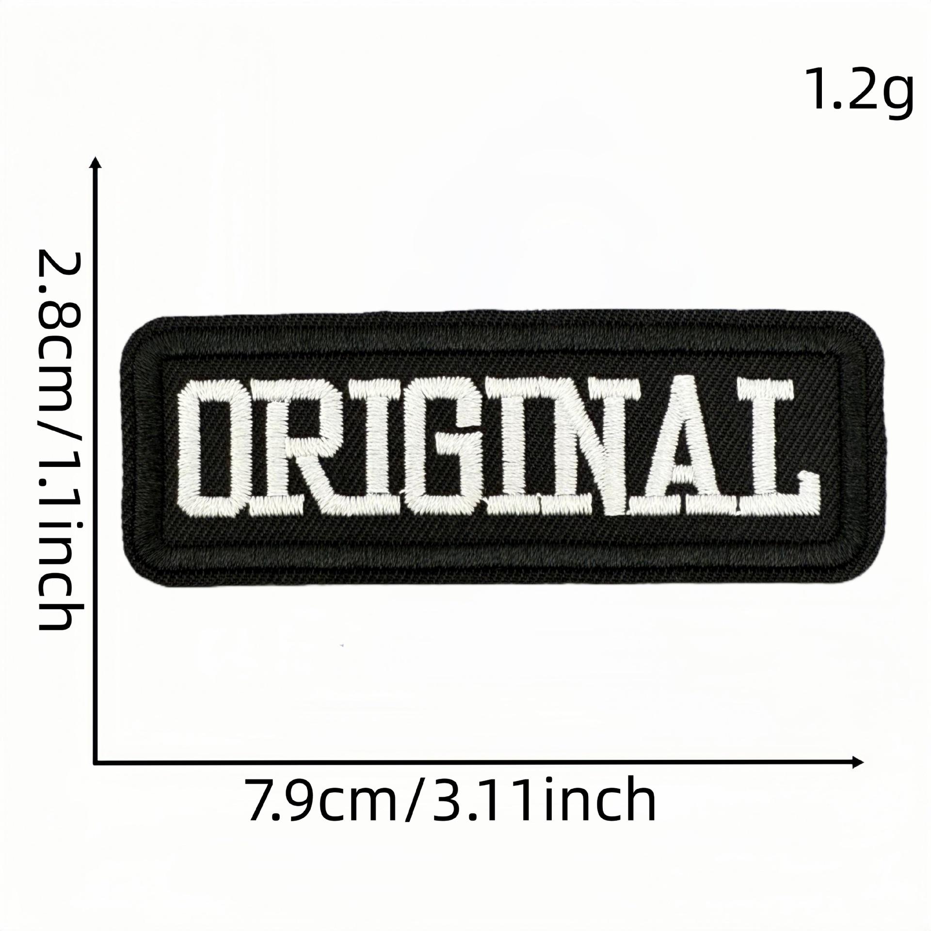Square Cartoon Embroidered Iron-on Cloth Patch with English Text