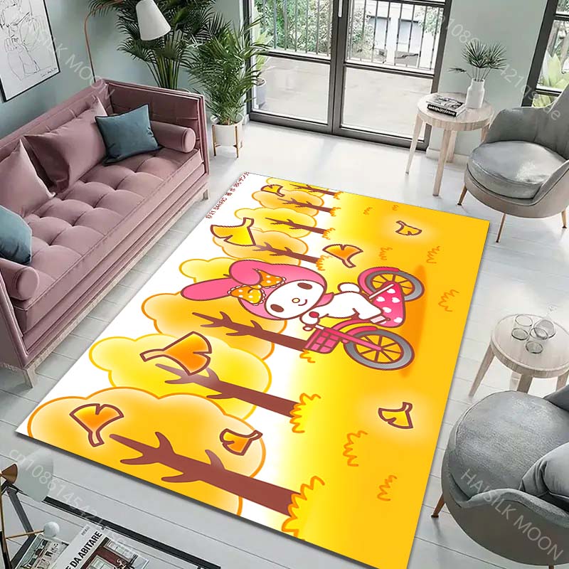 15 Sizes Japanese My Melody Rug Carpet for Living Room Children Bedroom Mat Sofa Doormat Floor Rug Home Decor Anti-Slip Mat