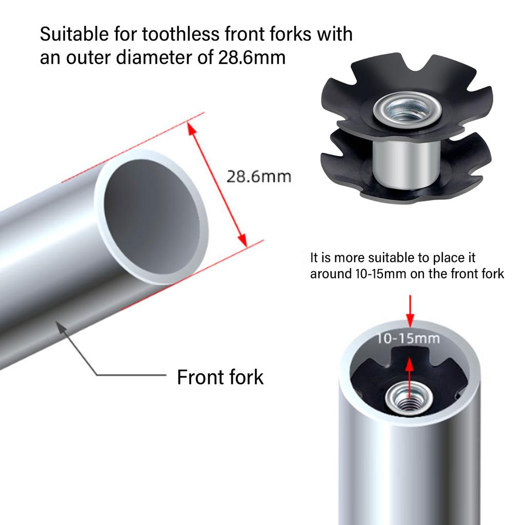 10Pcs Bicycles Headset Star Nut Mountain Bike Fangled Nut Front Fork Mount Core Fastening Bolts Easy To Install