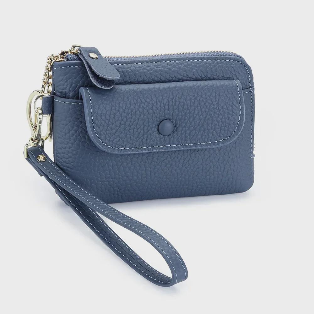 Women's Large Capacity Genuine Leather Coin Purse - Ultra-Thin, Multi-Functional Compact Clutch Bag