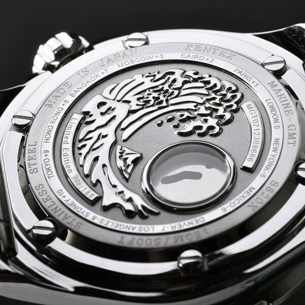 Kentex MARINE GMT Black Men's Metal S820X-01 Wrist Watch