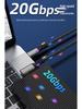 High-Speed USB 3.2 C To C Elbow 8K Screen Casting Cable, 240W 5A Fast Charge, 20Gbps