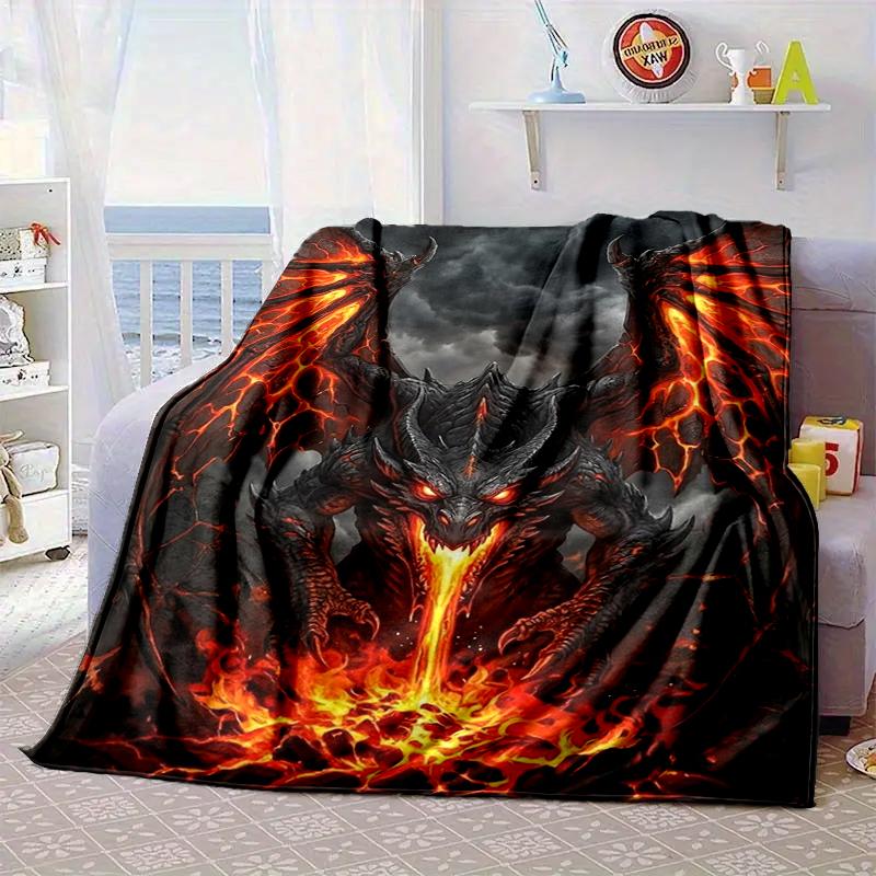 Blue Dragon Holding Stars Blanket Flannel Blanket Throw Blanket Sofa Cover Blanket Soft Premium Blanket Picnic Blanket Tv Blanket Gifts