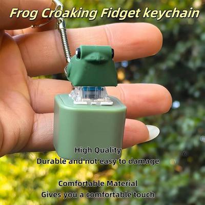Βατραχάκι Κρώξιμο Fidget Toy Μπρελόκ Με Πολύχρωμα Φώτα Ανακουφιστικό Στρες Άγχος Αισθητηριακή Διασκέδαση Ζωικό Ήχος Κουμπί Παιχνίδι