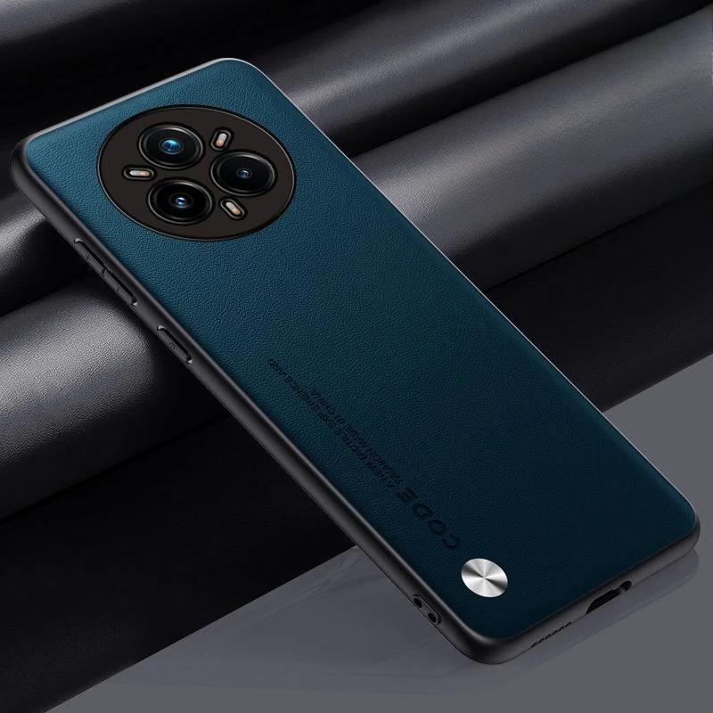 

Для Realme 14 Pro Plus чехол простой PU кожаный силиконовый TPU защитный чехол для камеры для Realme 14X 14Pro + 13 Plus ударопрочный жесткий бампер Realme 14 Pro Plus зелёный