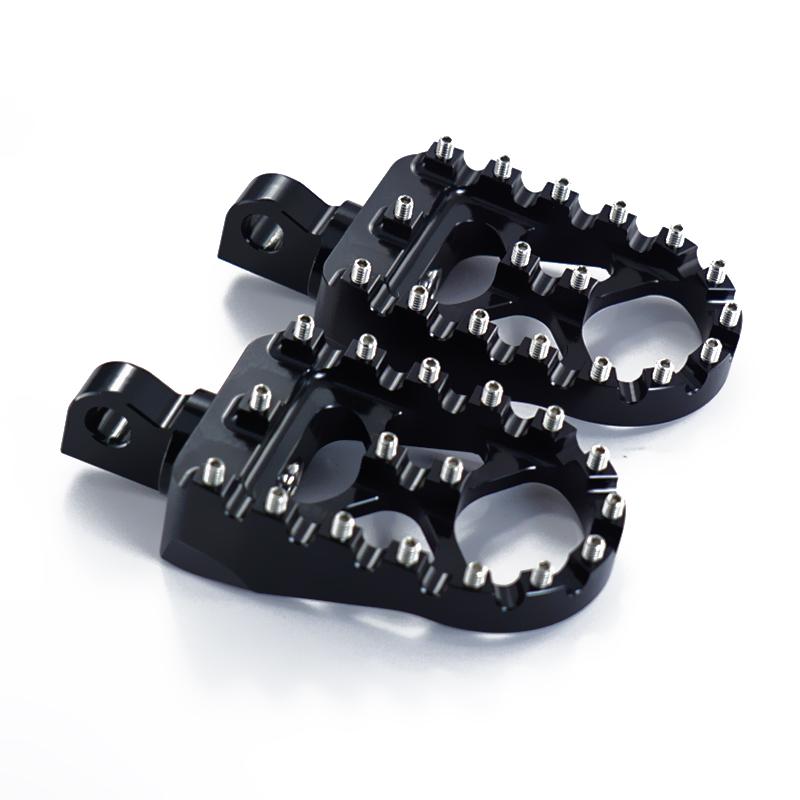Motocyklové stupačky MX Široké tlusté stupačky Pedály s kolíky řazení pro Harley Sportster XL 883 1200 Dyna Street Bob Bobber