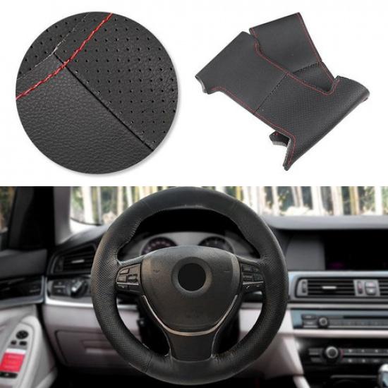 Hand stitch Steering Wheel Leather Trim For BMW 5 6 7 Series F10 F12 F13 F01 F02
