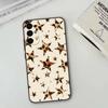 Trendy Leopard Print Star Pattern   Phone Case Black Silicone Soft For Samsung S25,S24,S21,S22,S23,S30,Ultra,S20,Plus,Fe,Lite