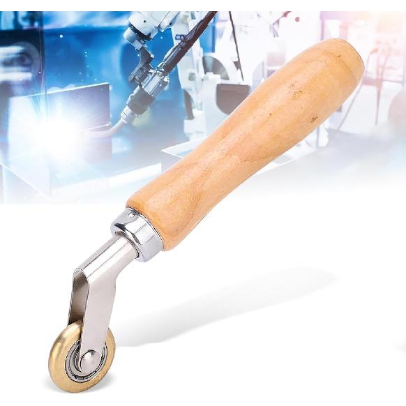 Ejoyous Welding Handheld Roller, Brass Seam Roller Tool, Membrane Material Corner Seam Press Wheel for Membrane Seams, Overlap Welding