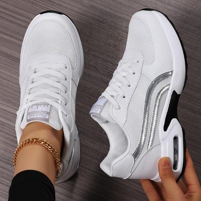 Shoe Factory Soft Sole Mesh Heightening Women'S Shoes Air Cushion Thick Sole Casual Sports Shoes Women'S Muffin Shoes