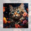 5D Diamond Painting Cat Full Diamond Mosaic Animal Embroidery Flower Craft Kit Handmade Gift