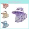 Women Summer Sun Hat Large Brim Protection Cap Detachable Breathable Travel Mesh