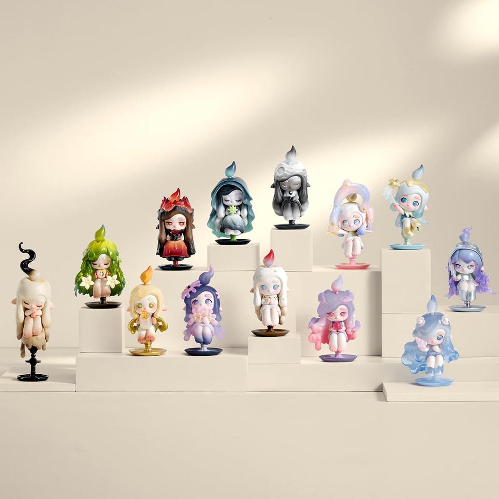 POP MART CHAKA Light Sprite Series Box of Pop Mart Gachapon Blind Box Plastic Premium Soft Vinyl Original Birthday Gifts [Assorted 12] Figures,