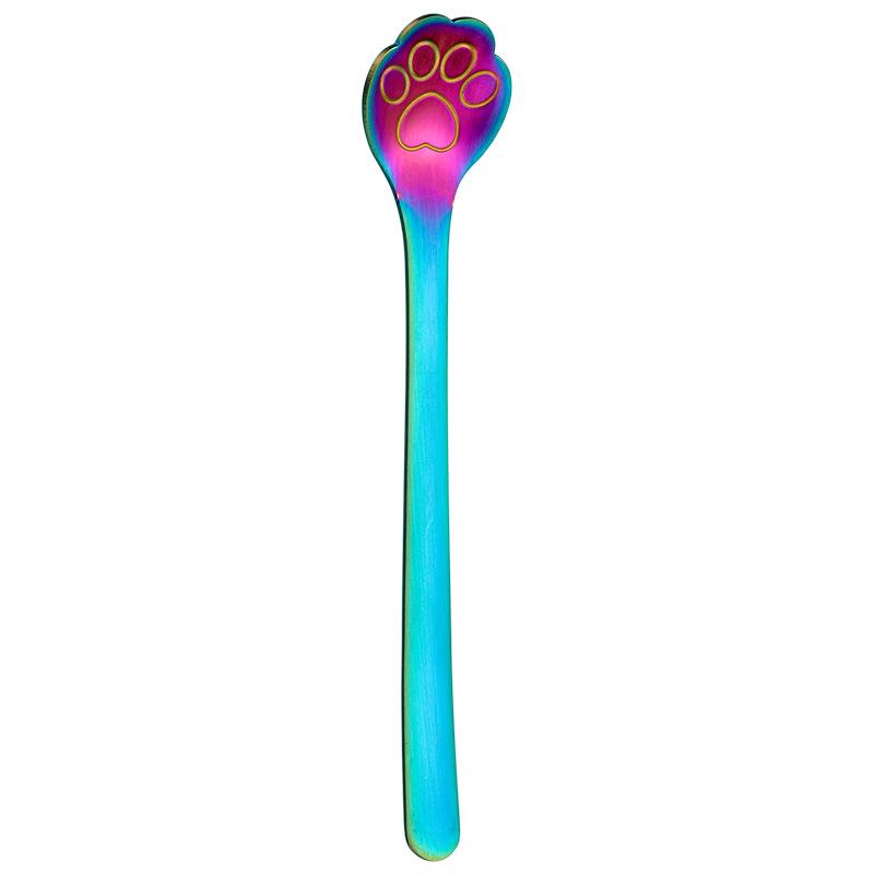 Creative Cat Paw 304 Stainless Steel Spoon - Perfect for Coffee, Ice Cream, and Desserts.
