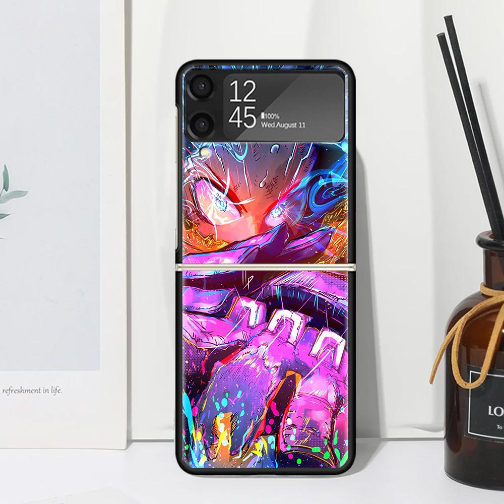 Midoriya Izuku Deku MHA My Hero Phone Case Cover for Samsung Galaxy Z Flip 7 6 5 4 3 5G Flip3 Flip4 Flip5 ZFlip6 ZFlip7 Black Fu