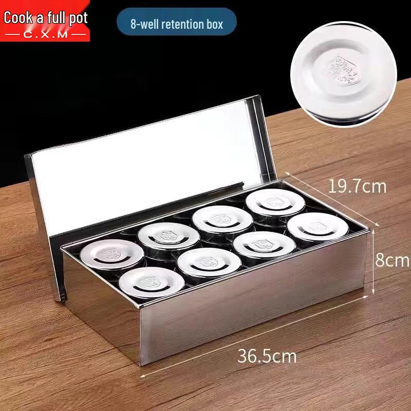 Chui Xiaoman Stainless Steel 8-Compartment Food Sample Box