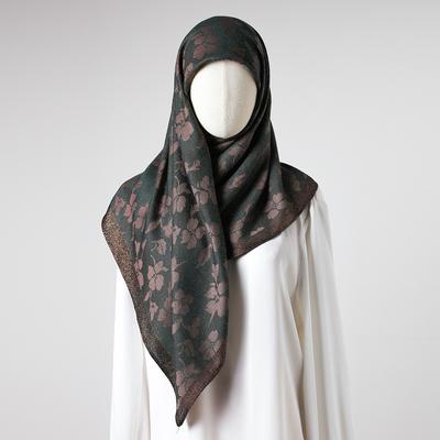 Head Scarf Women Luxury  Square 100*100Cm Silk Foulard Satin Bandana Cheveux Soft Neckerchief Hijab Hair Scarves For Ladie