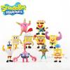 Colorful 10-piece Set Of Muscle Spongebob Cake Decorations
