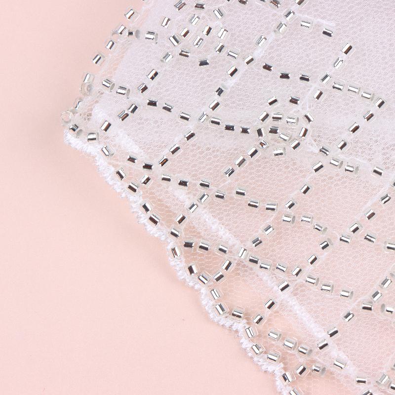 Elegant Detachable Lace Collar Embroidered Beaded False Collar Half Shirt Collar For Women Blouse Decoration Accessories