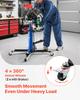 VEVOR Hydraulic Transmission Jack, 1660 lbs / 0.75 Ton Lifting Capacity Telescoping Transmission Jack with Foot Pedal, 360 degrees Swivel Wheel