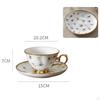 Ceramic Coffee Cup and Saucer Set Afternoon Tea Mug Floral Pattern