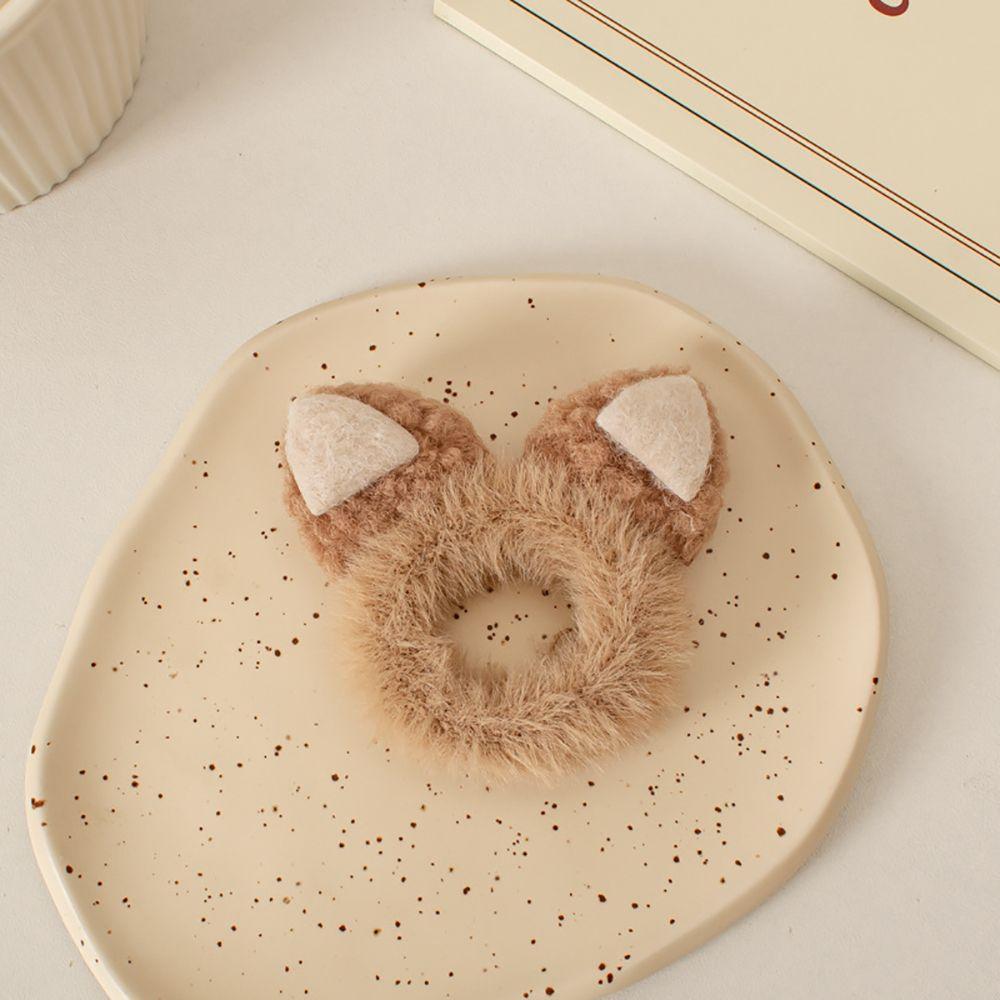 Girls Antlers Korean Style Hair Rope Christmas Ponytail Holder Cat Ears Scrunchies Women Hair Ring