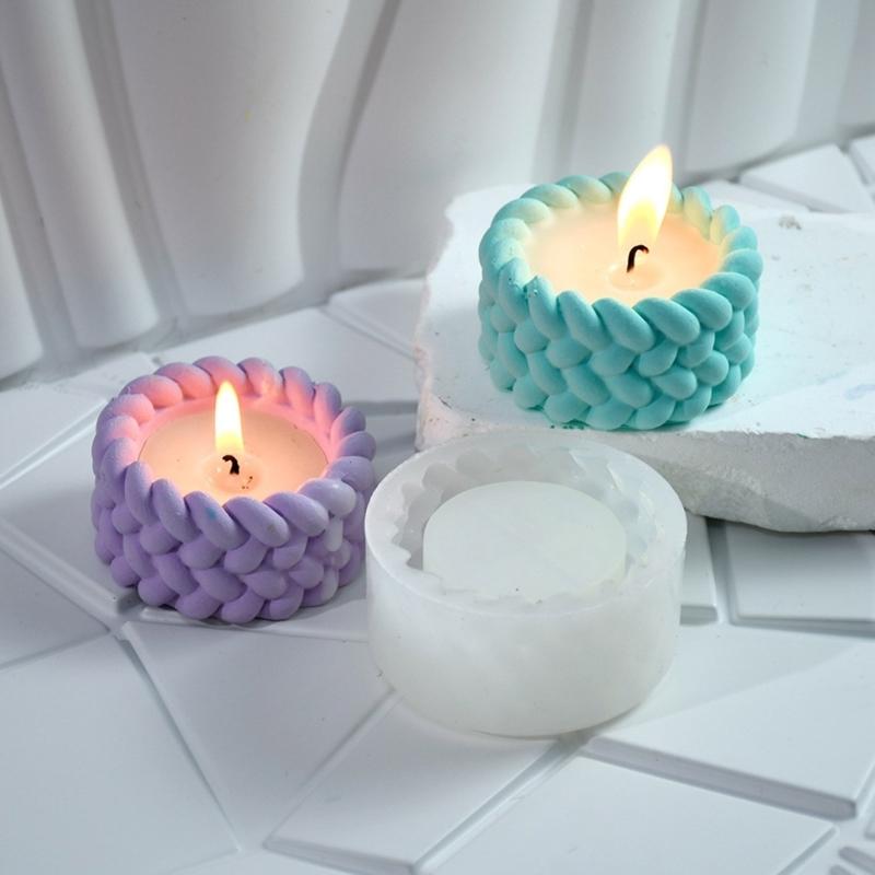 Woven Rope Silicone Molds Succulents Planter Molds for Epoxy Resin, Candle Holder, Tealight Holder, Home Decoration
