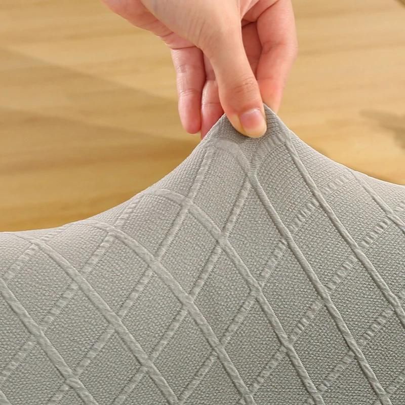 Housses de Chaise de Salle à Manger avec Jupe à Volants Spandex Extensible Jacquard Épaissi Universel Ajusté Housse de Chaise de Salle à Manger pour la Maison