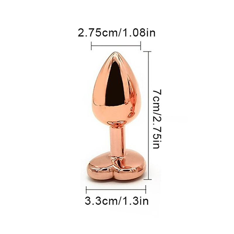 Roségold Herzform Erwachsene Gay Produkte Sexspielzeug Für Kristall Metall Analperlen Butt Plug Prostata-Massagegerät Stimulator Weiblich Männlich