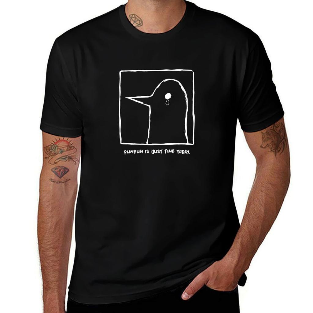 for man slim T-Shirt Oyasumi fit anime PunPun tshirt t shirts