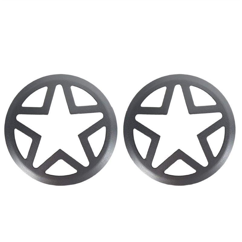 Aluminum Front Turn Signal Light Cover Guard Star Blinkers Lamp ert Trim For Jeep Wrangler JK JKU Unlimited 2007-2017