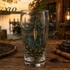 Outdoor Camping Drinkware Fishing Pint Glass Cup, Realistic Jumping Fish Pattern Design, Thickened Mountain Scenery Cups Creative Cup for And
