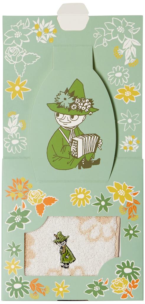 Moomin Towel Handkerchief 28501001 14cm W X 14cm H X 3cm D Women's (Packaged) (28501001C) Green, Approx.