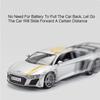 1:32 R8 V10 Plus C260l Alloy Diecast Car Model Toys Sound Light Pull Back Doors Opened Rubber Tires Miniature Vehices Boys Gifts