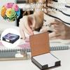 4pcs Flower PU DIY Memo Paper Storage Box Diamond Art Contains 160 Sheets of Paper Diamond Painting Note Box for Office Desk