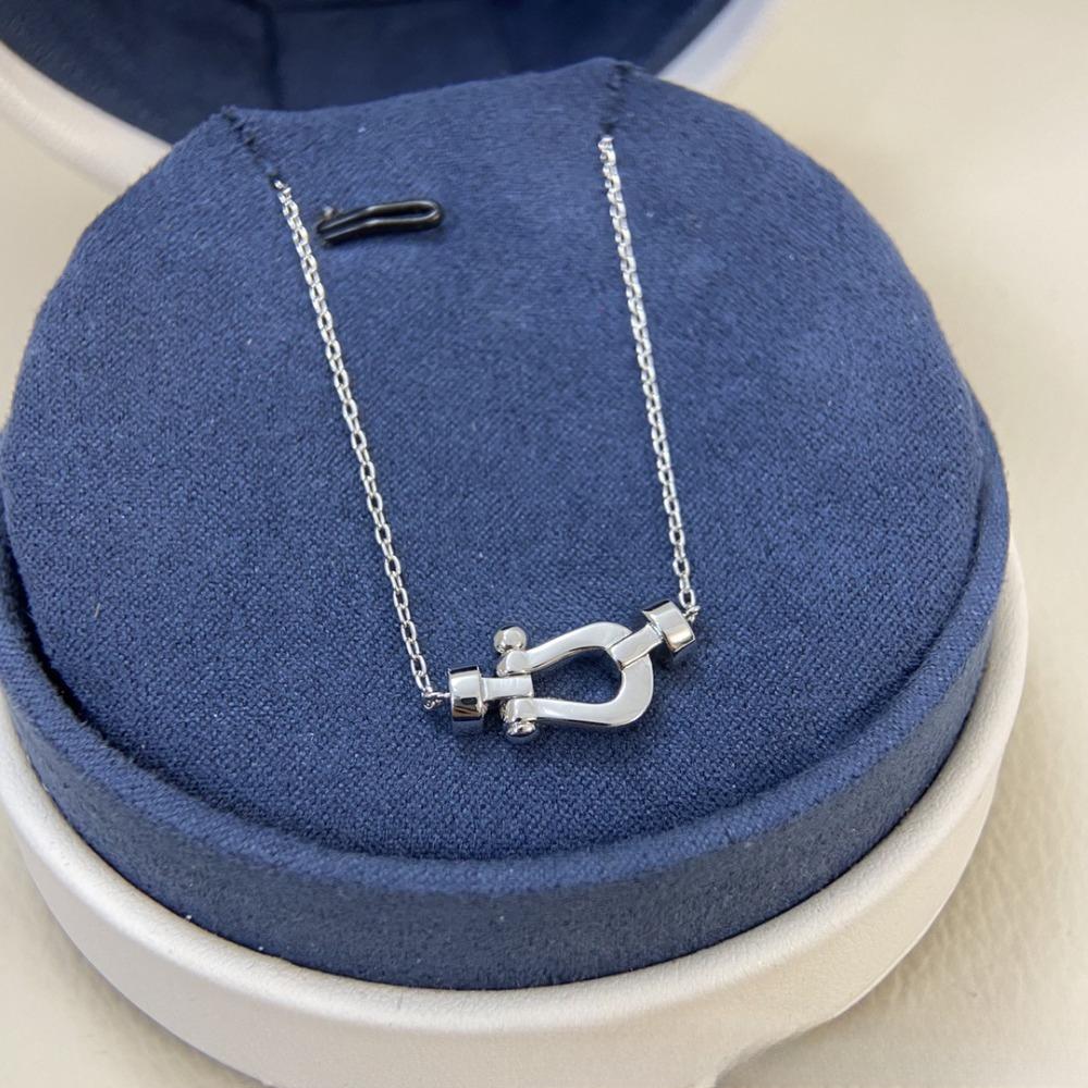 Mini Diamond Horseshoe Buckle Necklace Medium Gypsy Nautical Buckle