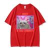 Exist In This Economy Graphic T Shirt Funny Sad Cat Meme Tshirts Men Women Clothing High Quality Comfort 100 Cotton Tshirt