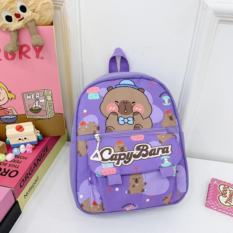 

Школьный рюкзак детский рюкзак новый рюкзак капибара легкий повседневный рюкзак с любовью фиолетовый