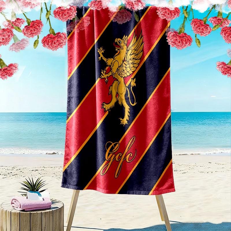 Genoa CFC Poster Beach Towel, Large Soft Quick Dry Towel for Beach Camping Swimming