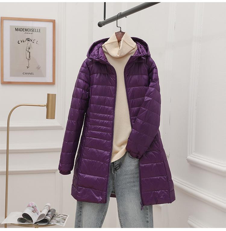 New Autumn Winter Women Puffer Jackets Ultralight Duck Down Jacket Female Windbreaker Parka Warm Portable Hooded Coat